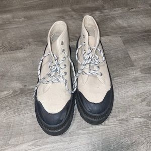 Asos canvas boots w/ rubber platform sole